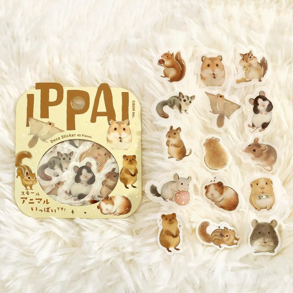 IPPAI Flake Seal Stickers Lots of Small Animals!