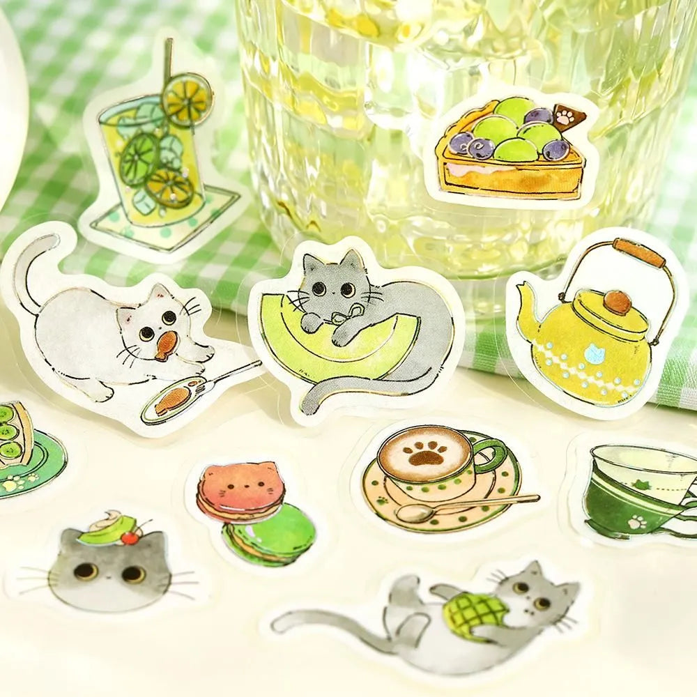 Welcome Meow! Flake Cat Stickers Haineko Cafe