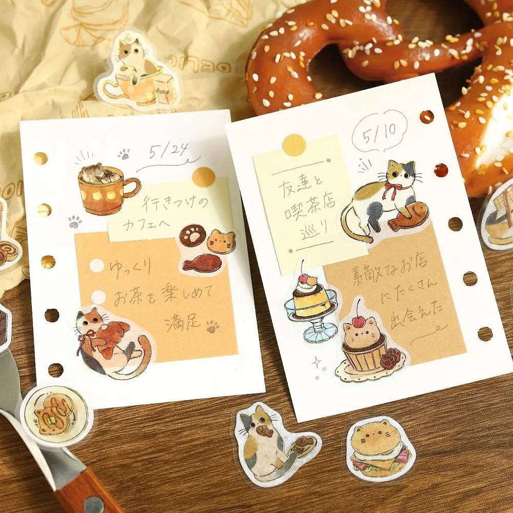 Welcome Meow! Flake Cat Stickers Mikeneko Cafe