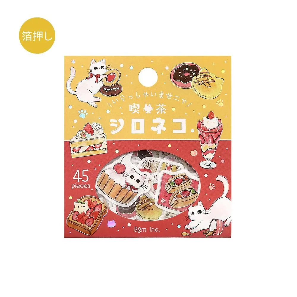 Welcome Meow! Flake Cat Stickers Shironeko Cafe