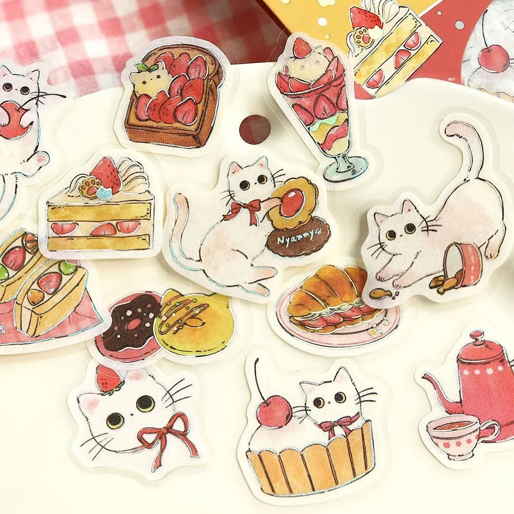 Welcome Meow! Flake Cat Stickers Shironeko Cafe