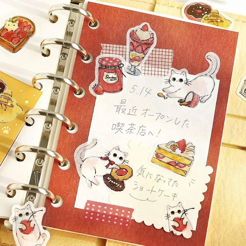 Welcome Meow! Flake Cat Stickers Shironeko Cafe