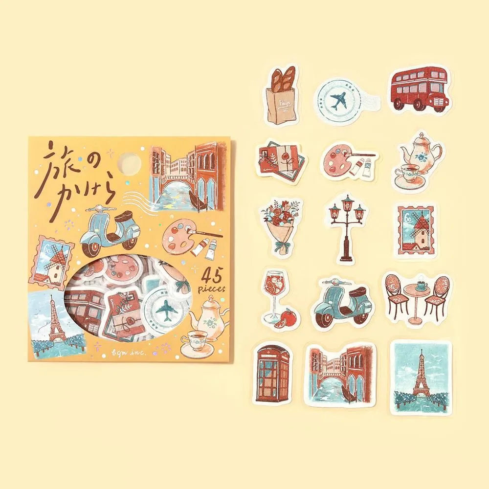 Pieces of a Journey Flake Stickers To the World
