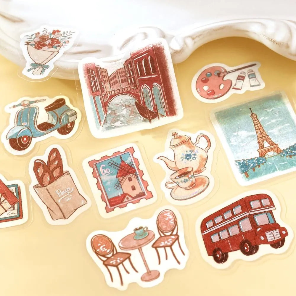 Pieces of a Journey Flake Stickers To the World