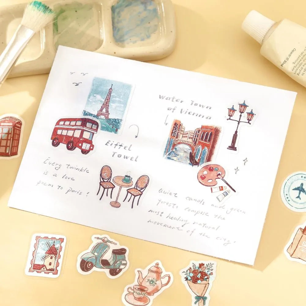 Pieces of a Journey Flake Stickers To the World