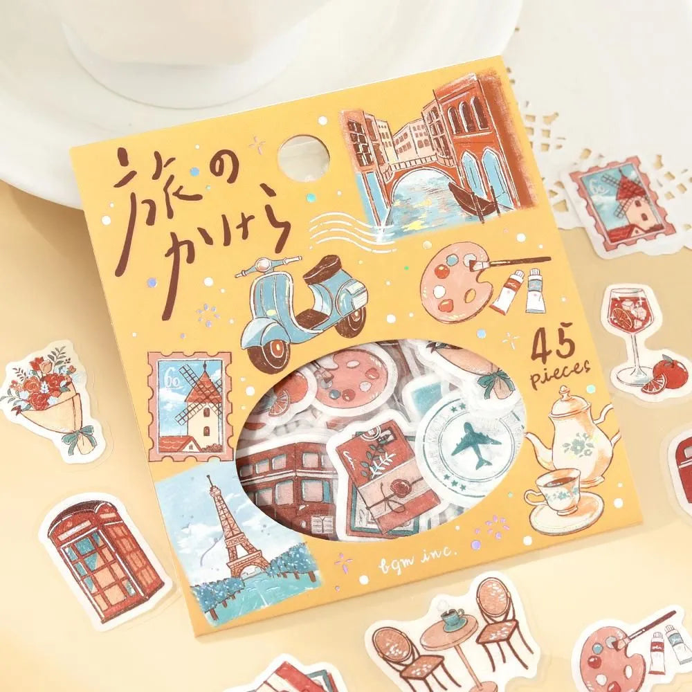 Pieces of a Journey Flake Stickers To the World