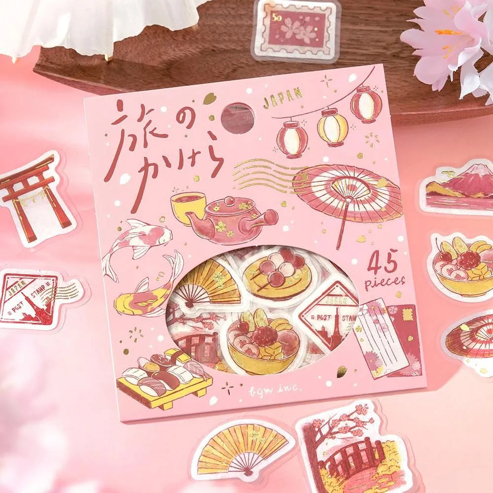 Pieces of a Journey Flake Stickers To Japan