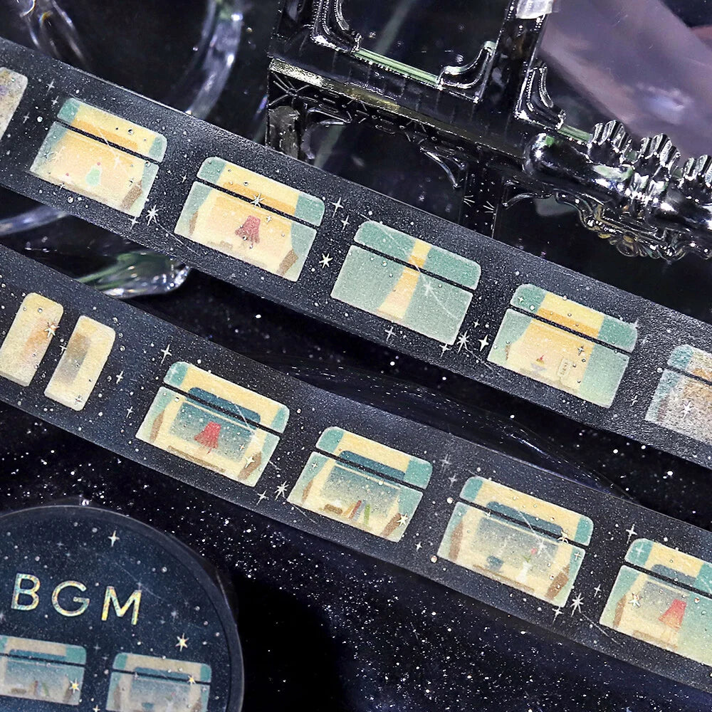 Foil Washitape Sleeping Train Among The Stars