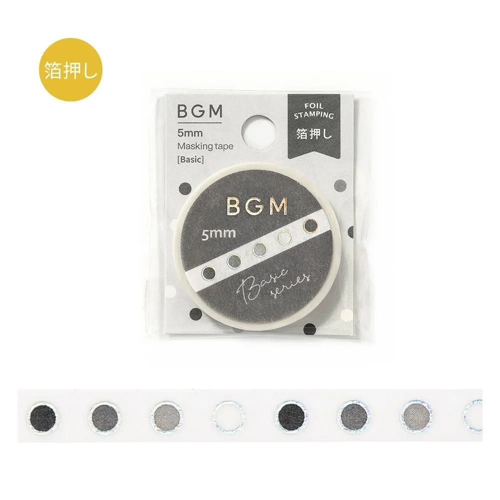5mm Washitape Basic Round Foil