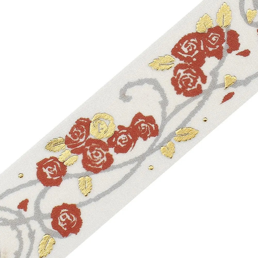 Foil Washitape Floral Pattern Rose