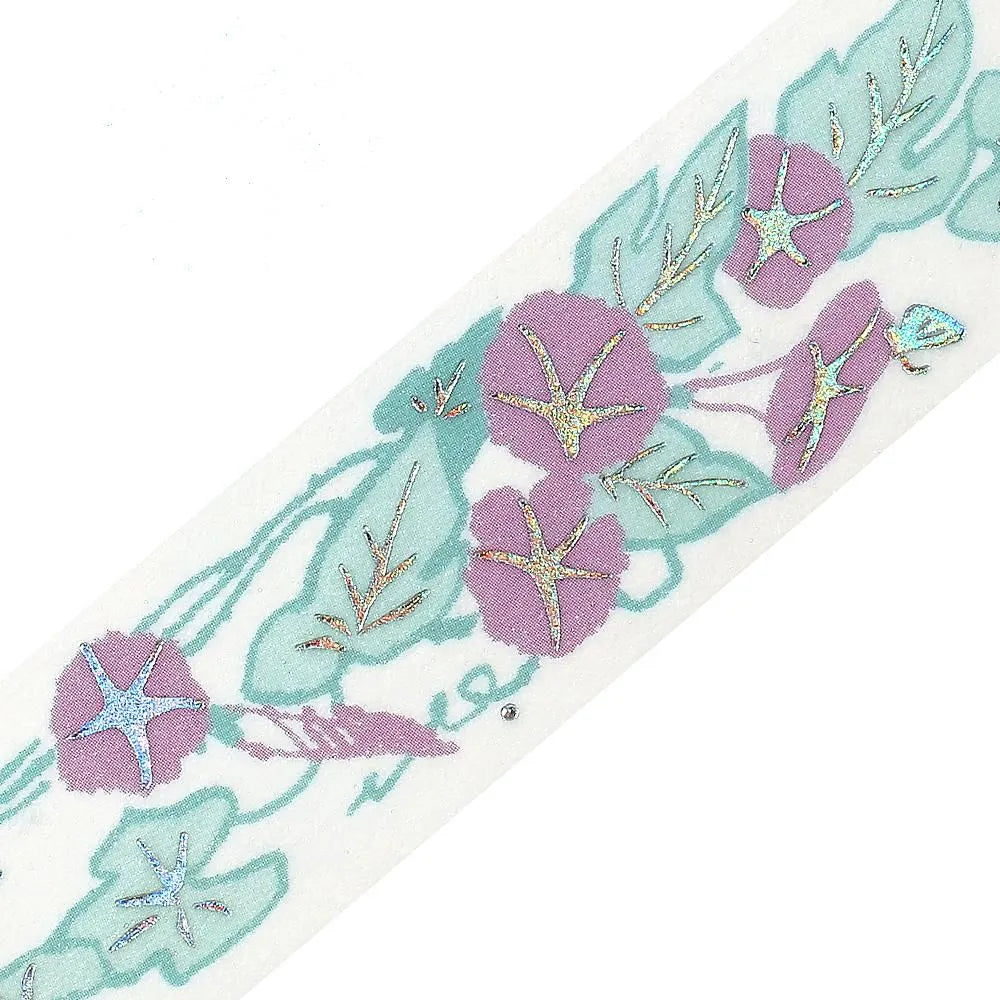 Foil Washitape Floral Pattern Morning Glory