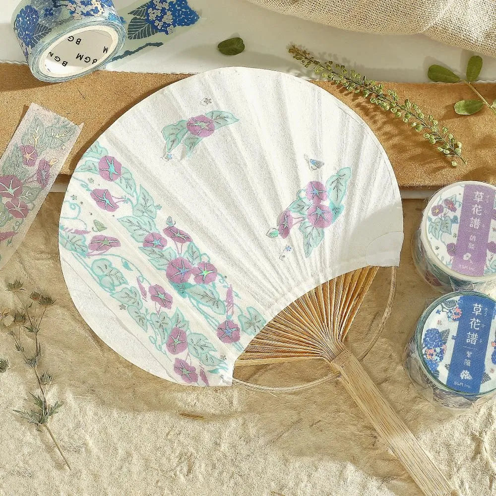 Foil Washitape Floral Pattern Morning Glory