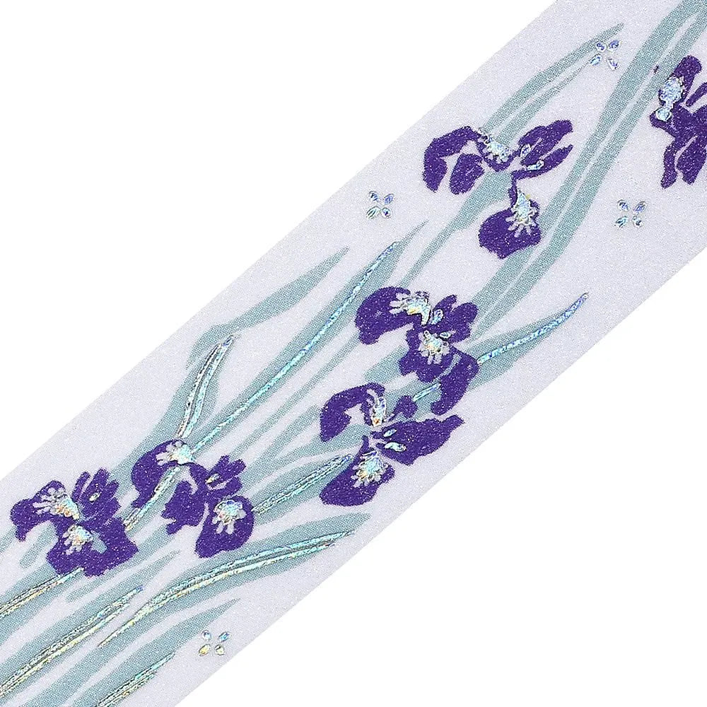 Foil Washitape Floral Pattern Iris