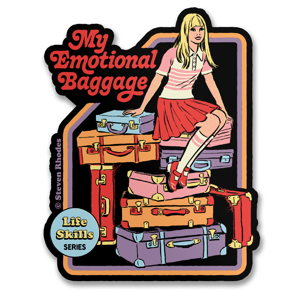 Steven Rhodes Vinyl Sticker My Emotional Baggage