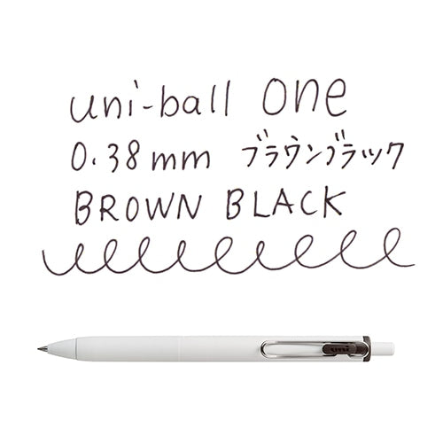 One Brown-Black 0.38 Gel Ink Ballpoint Pen