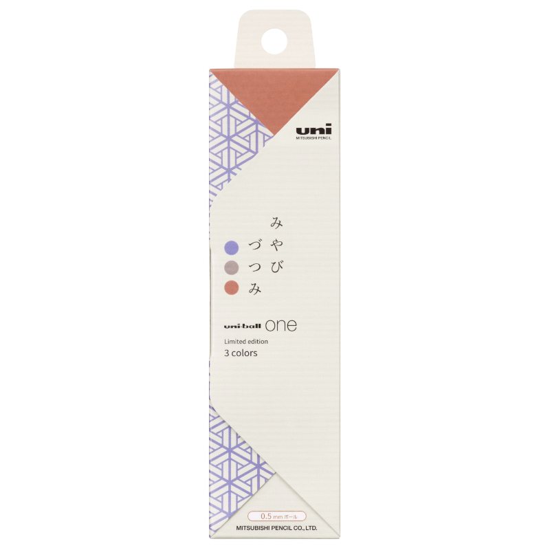 Mitsubishi Uni-Ball One 0.5 Gel Pen 3-color Set Miyabi-zutsumi