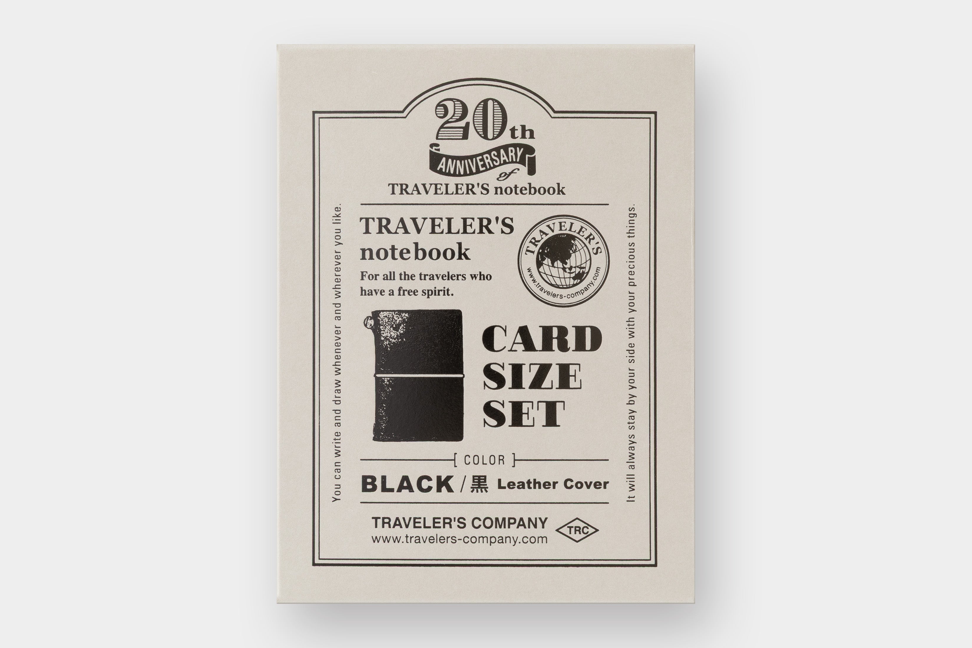 TRAVELER'S notebook Card Size 20th Anniversary Set Black