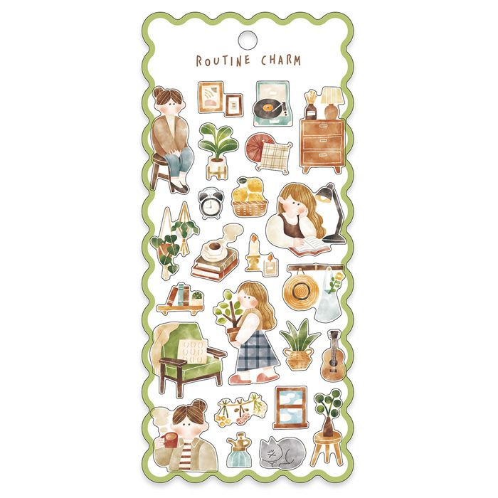 Routine Charm Stickers Interior