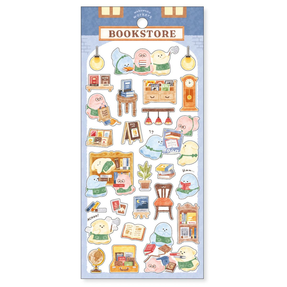 Waku Waku Workers Stickers Bookstore