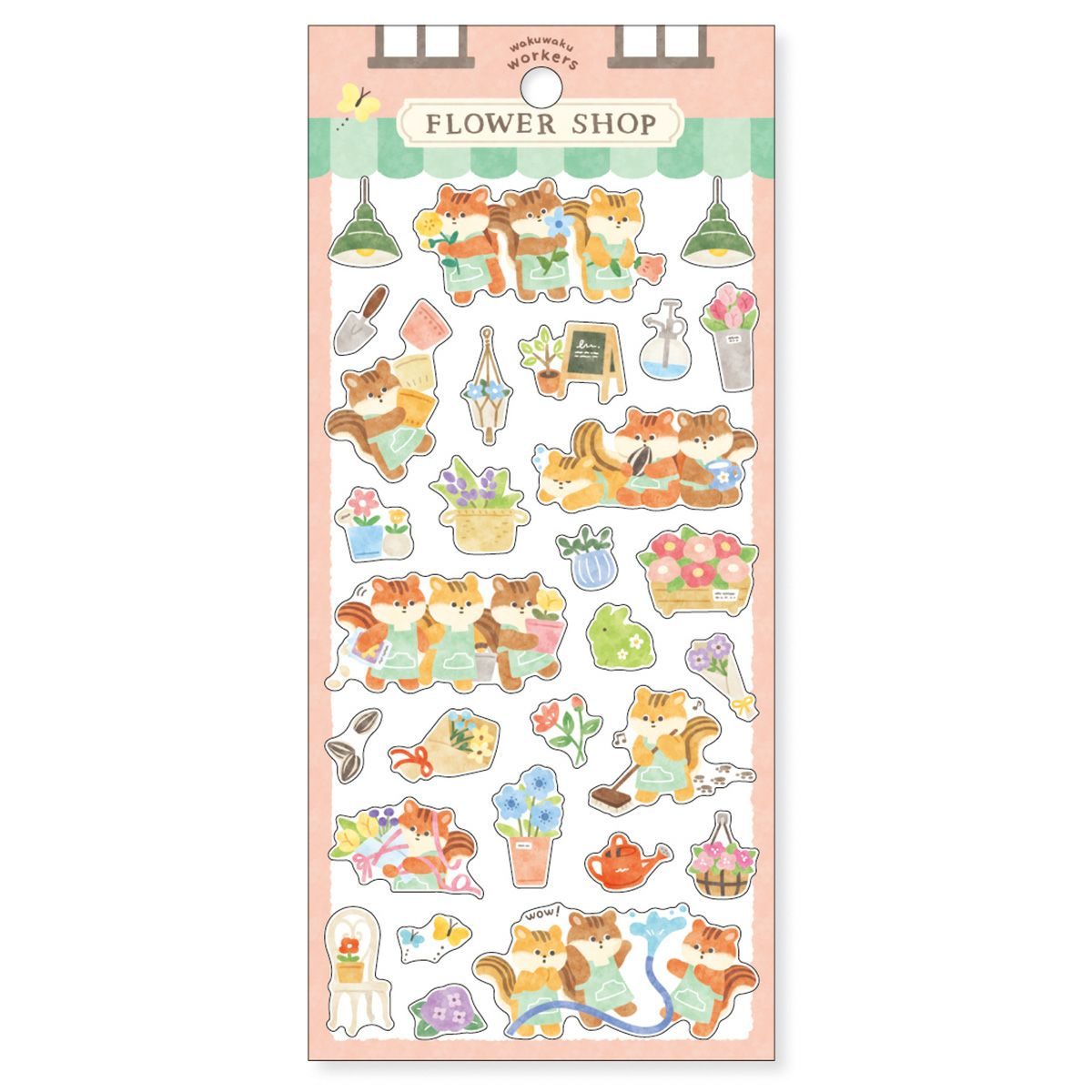 Waku Waku Workers Stickers Flower Shop