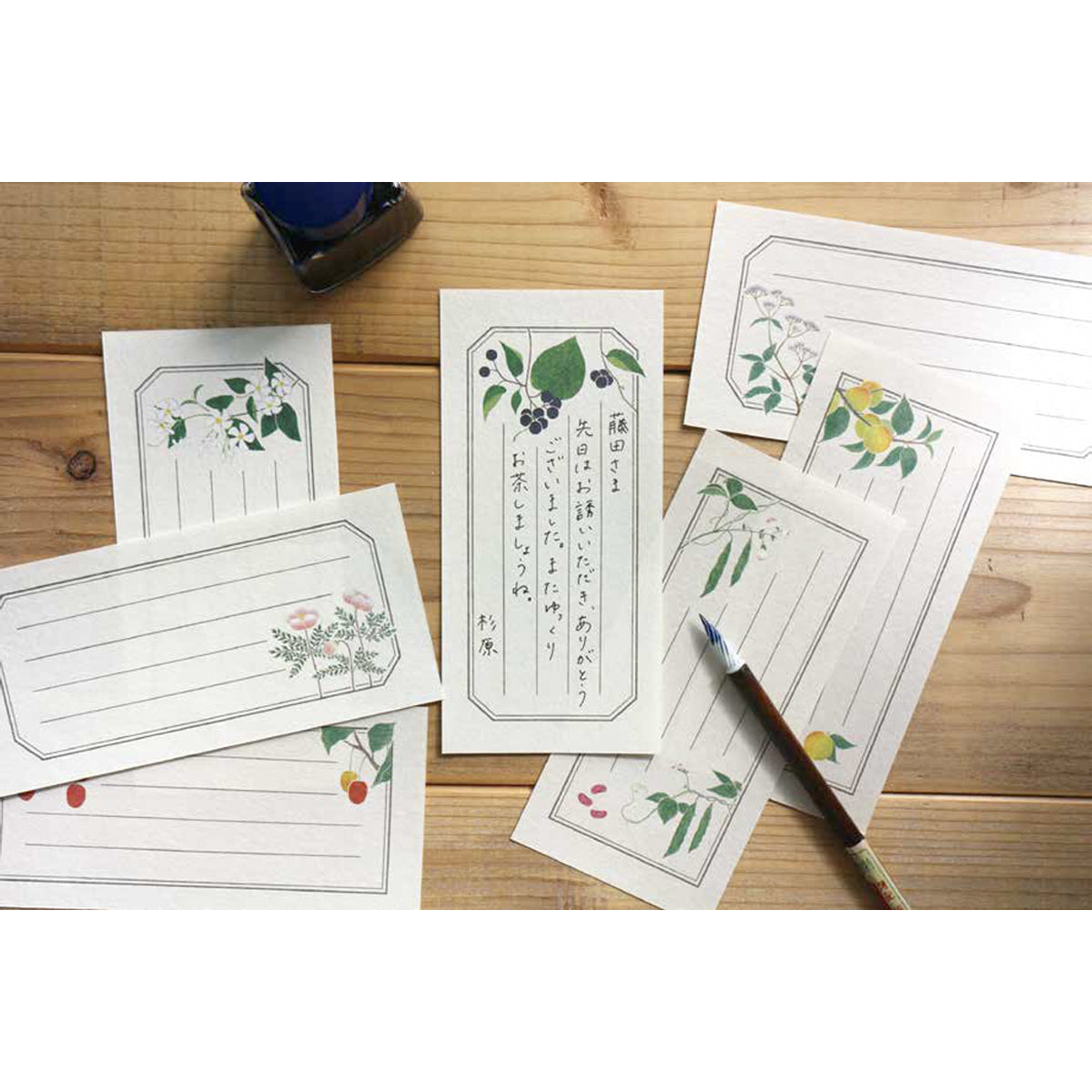 Ippitsusen Letterpad Yamato Flower Book Vertical