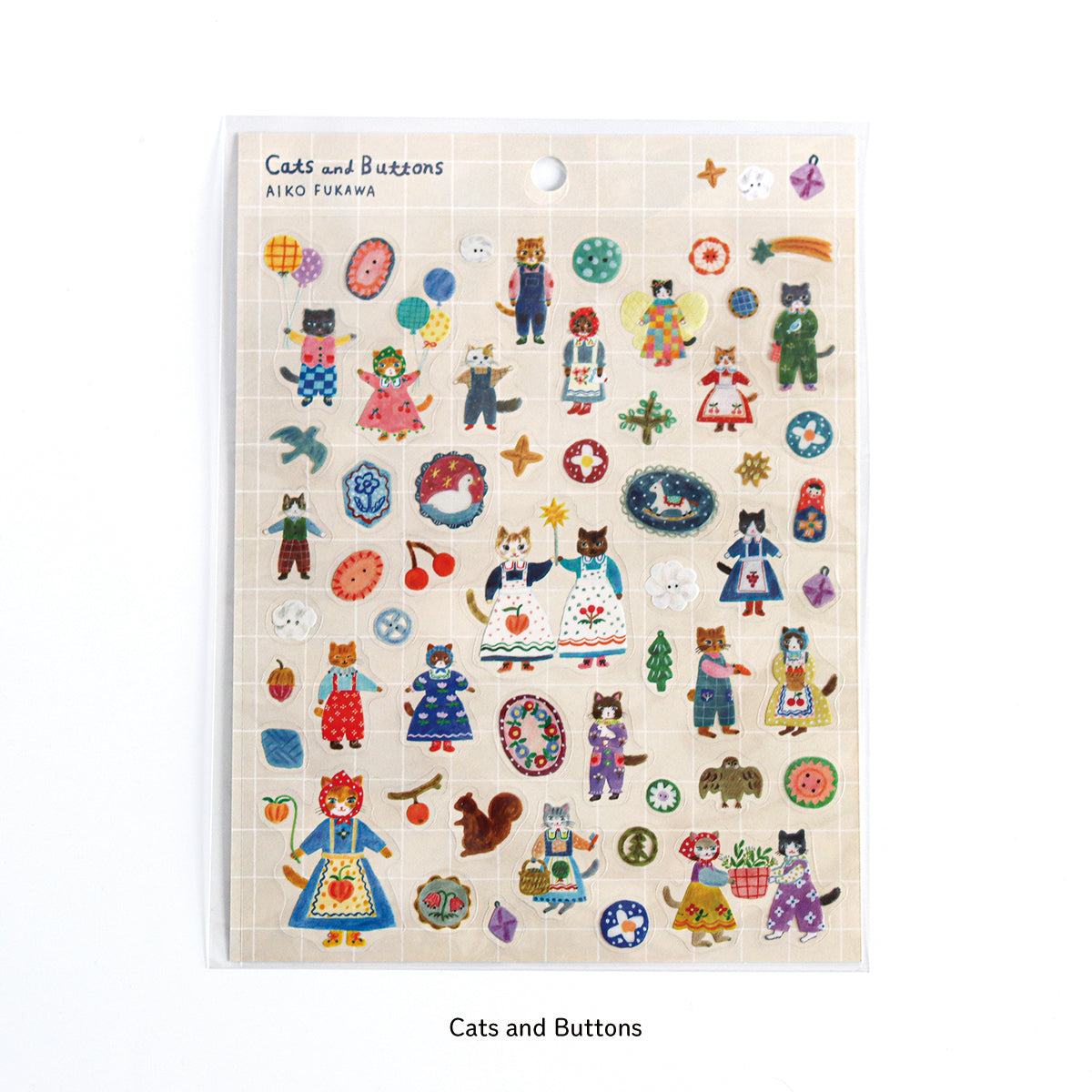 Aiko Fukawa Stickers Cats and Buttons