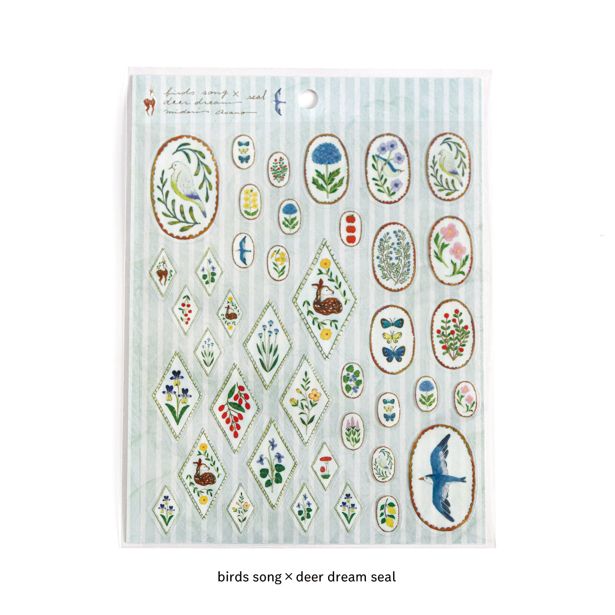 Midori Asano Stickers Bird Song x Deer Dream