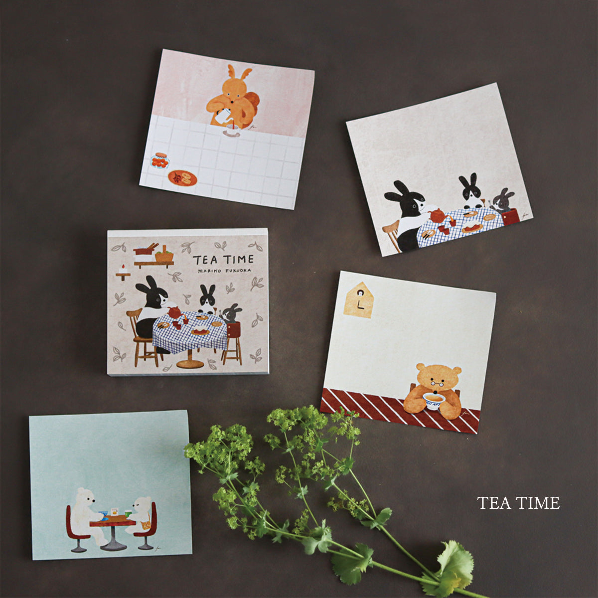 Mariko Fukuoka Memo Block Tea Time