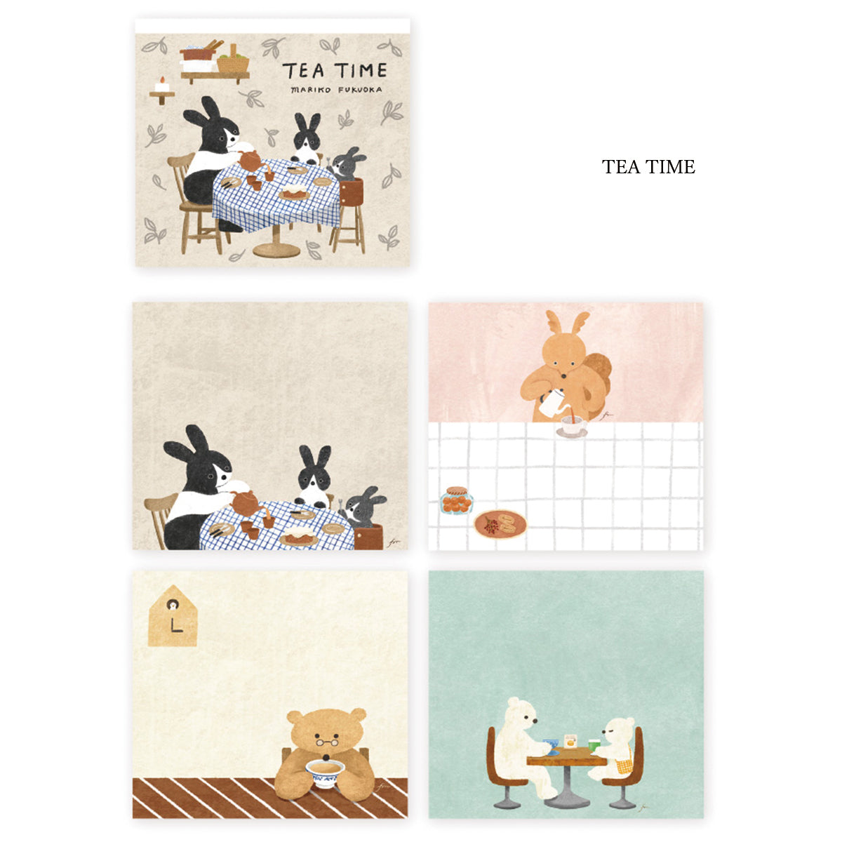 Mariko Fukuoka Memo Block Tea Time