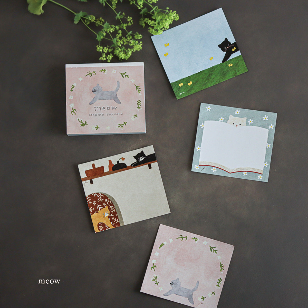 Mariko Fukuoka Memo Block Meow