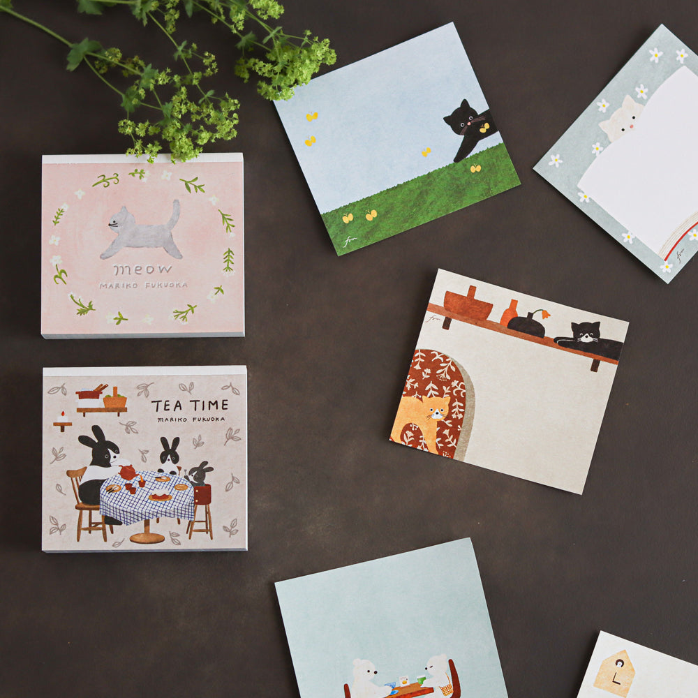 Mariko Fukuoka Memo Block Meow