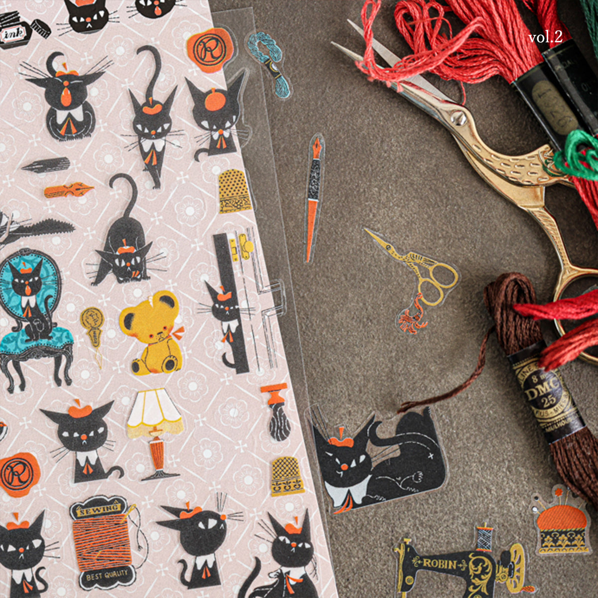 Black Cat Robin Stickers Robin-chan and I vol.2