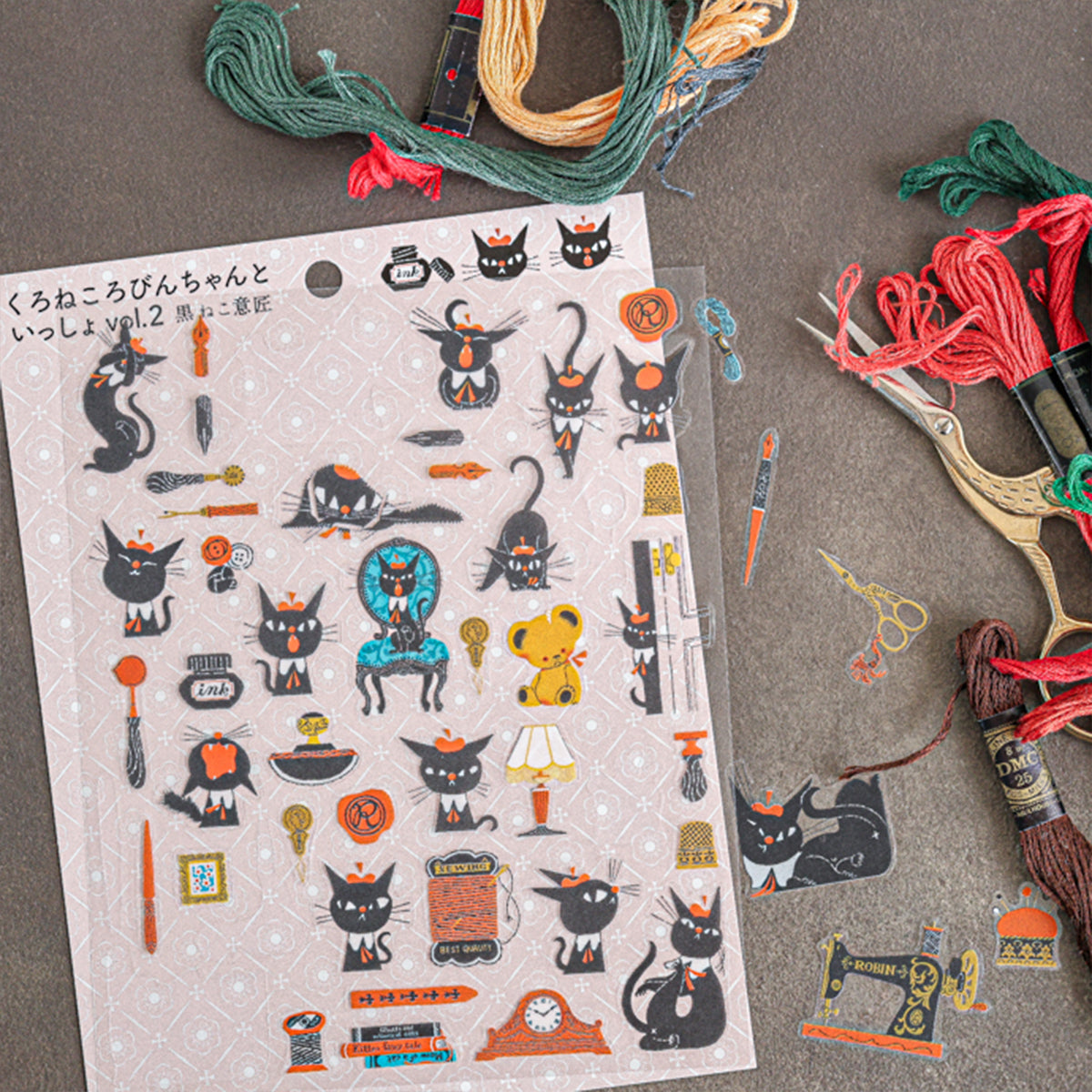 Black Cat Robin Stickers Robin-chan and I vol.2