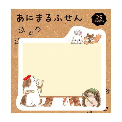 Chikyu Greetings Sticky Notes Canvas and Animals These cute animal sticky notes make organizing fun and easy, adding a touch of quirkiness to your desk. 