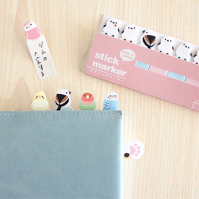 Mind Wave Sticky Notes Striped Tanager Stick Marker  Ditch boring sticky notes for these cute Mind Wave Stick Markers. These sticky notes make organizing fun and easy, adding a touch of quirkiness to your projects.