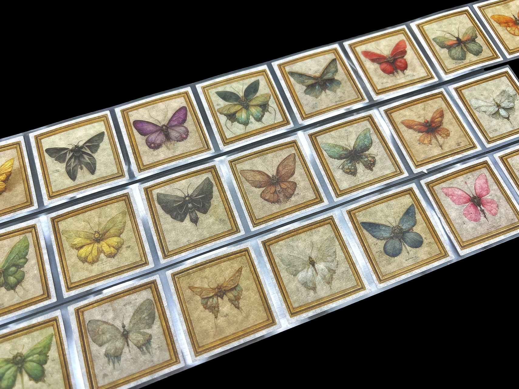 CoraCreaCrafts Butterflies Labels Sticker Roll