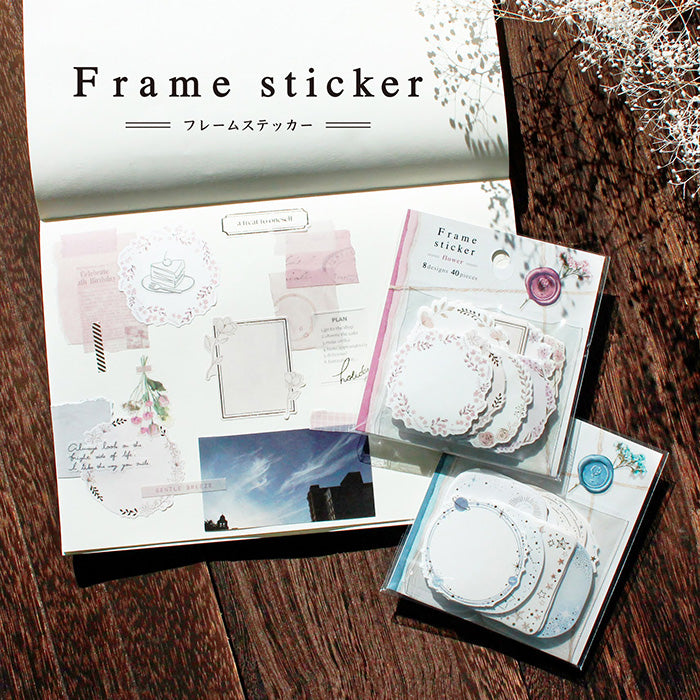 Mind Wave Frame Label Sticker Flower  These writable label stickers are perfect for decorating your notebook and planner or adding a personal touch to your other papercraft projects.