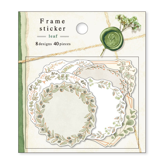 Mind Wave Frame Label Sticker Leaf  These writable label stickers are perfect for decorating your notebook and planner or adding a personal touch to your other papercraft projects.