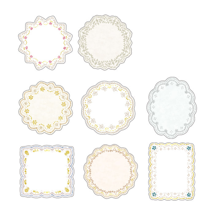 Mind Wave Frame Label Sticker Lace  These writable label stickers are perfect for decorating your notebook and planner or adding a personal touch to your other papercraft projects.