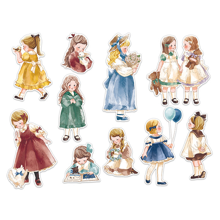 Mind Wave Amie Antique Girl Stickers  Enhance your papercraft projects with Mind Wave Girl Stickers. These vintage style stickers feature cute girls and are perfect for planners, notebooks, and more. 