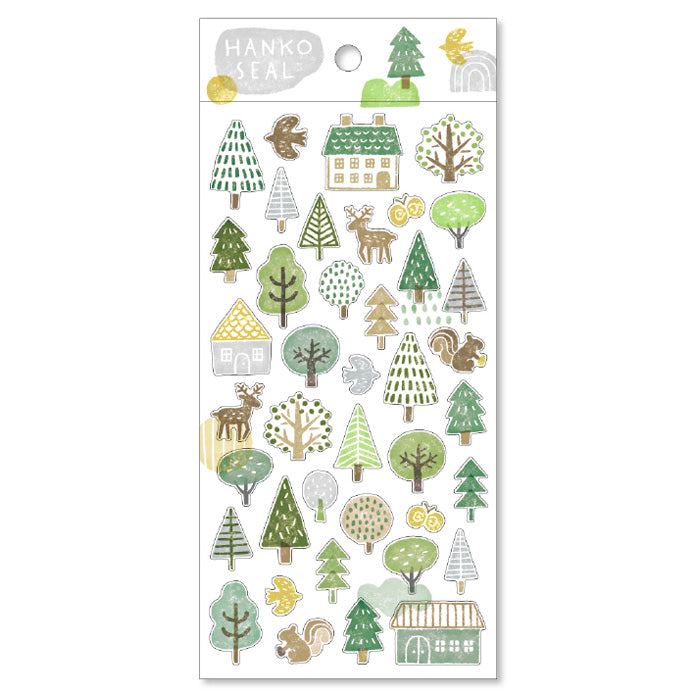 Mind Wave Hanko Stickers Mori Forest  These Japanese stickers are perfect for planners, notebooks, and other papercraft projects. 