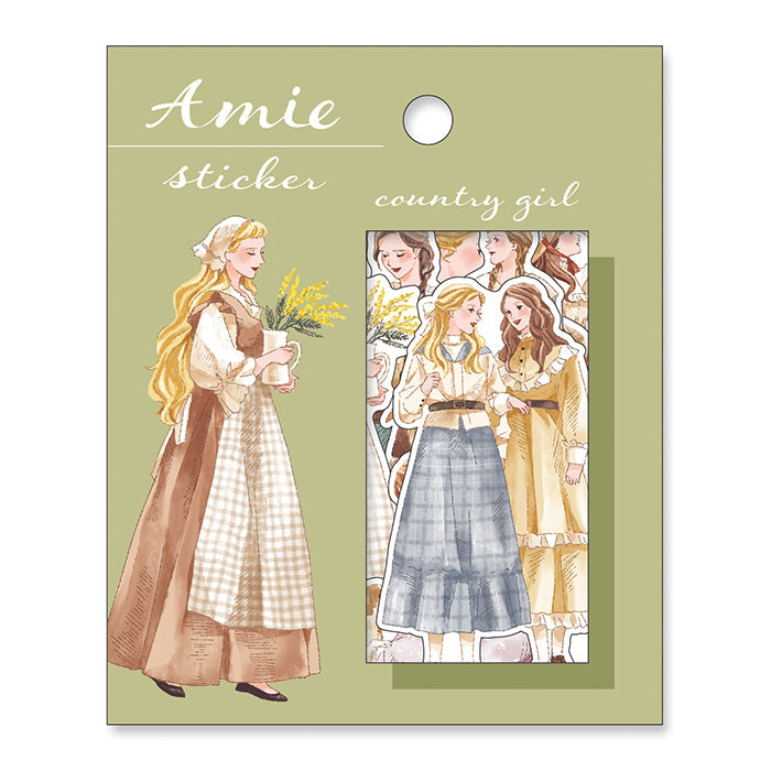 Mind Wave Amie Country Girl Stickers  Enhance your papercraft projects with Mind Wave Girl Stickers. These elegant stickers feature vintage girls and are perfect for planners, notebooks, and more. 