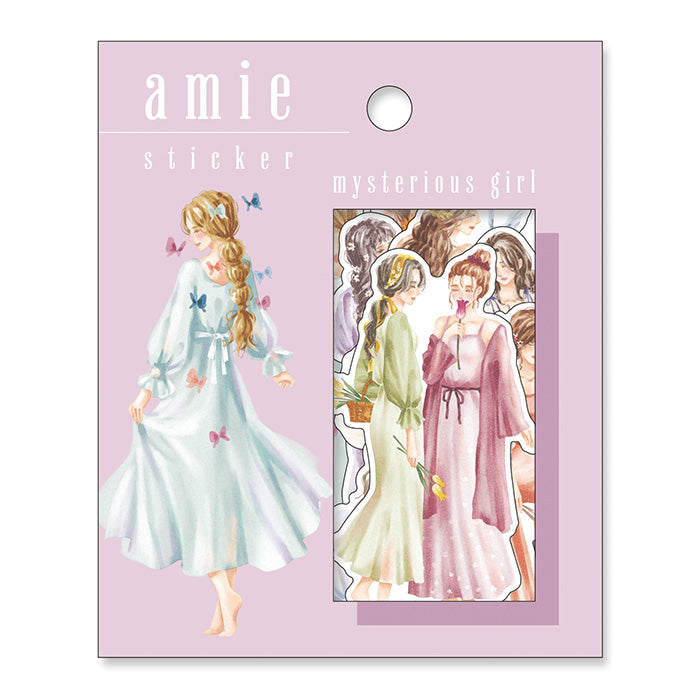 Mind Wave Amie Mysterious Girl Stickers  Enhance your papercraft projects with Mind Wave Girl Stickers. These elegant stickers feature stylish girls and are perfect for planners, notebooks, and more. 