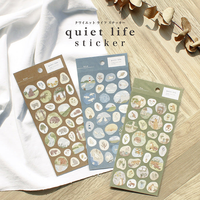 Mind Wave Sticker Quiet Life Bird  Adorable washi stickers featuring birds. Perfect for sprucing up planners, cards, and papercraft projects, these stickers add a touch of cuteness to any project.
