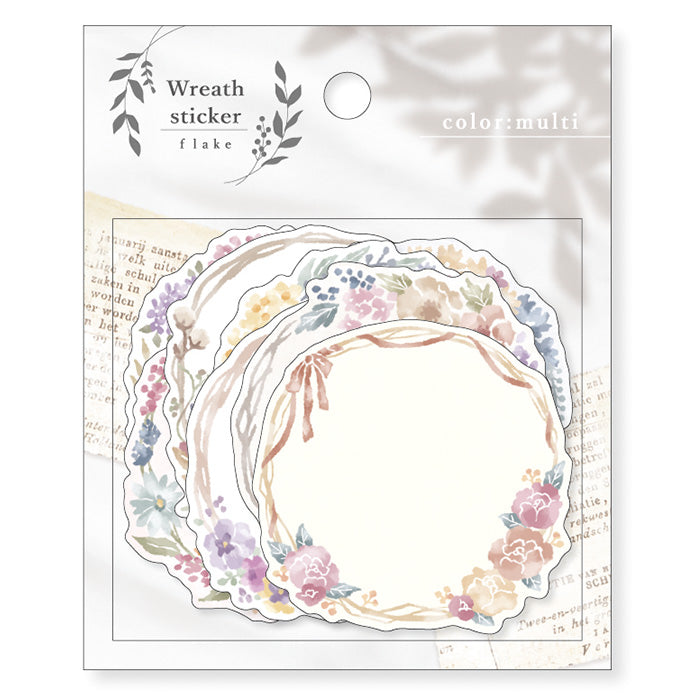 Mind Wave Wreath Sticker Flake Frames Multi  These writable label stickers are perfect for decorating your notebook and planner or adding a personal touch to your other papercraft projects. 