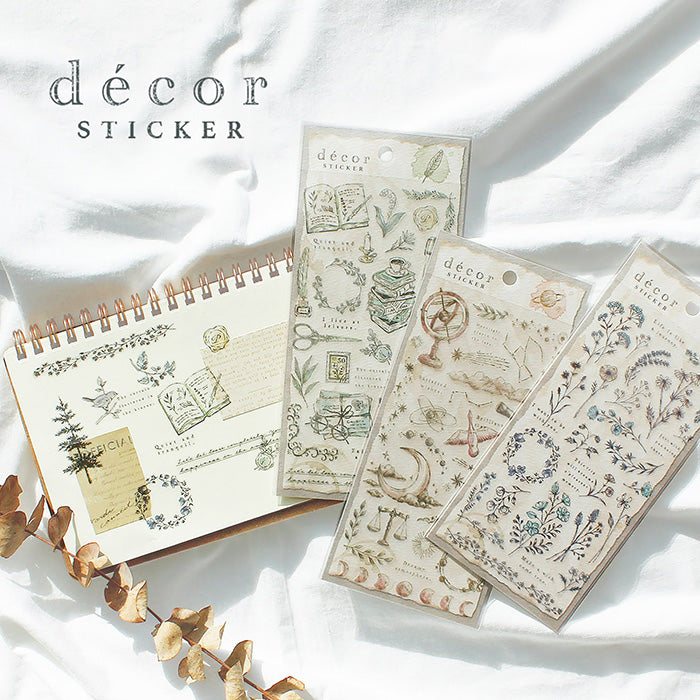 Mind Wave Decor Sticker Dim Gray  These Japanese stickers are perfect for planners, notebooks, and other papercraft projects. 
