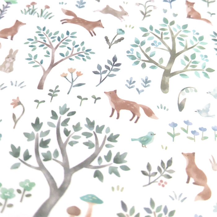 Mind Wave In The Forest Stickers Fox  Cute forest themed stickers. These Japanese stickers are perfect for planners, notebooks, and other papercraft projects. 