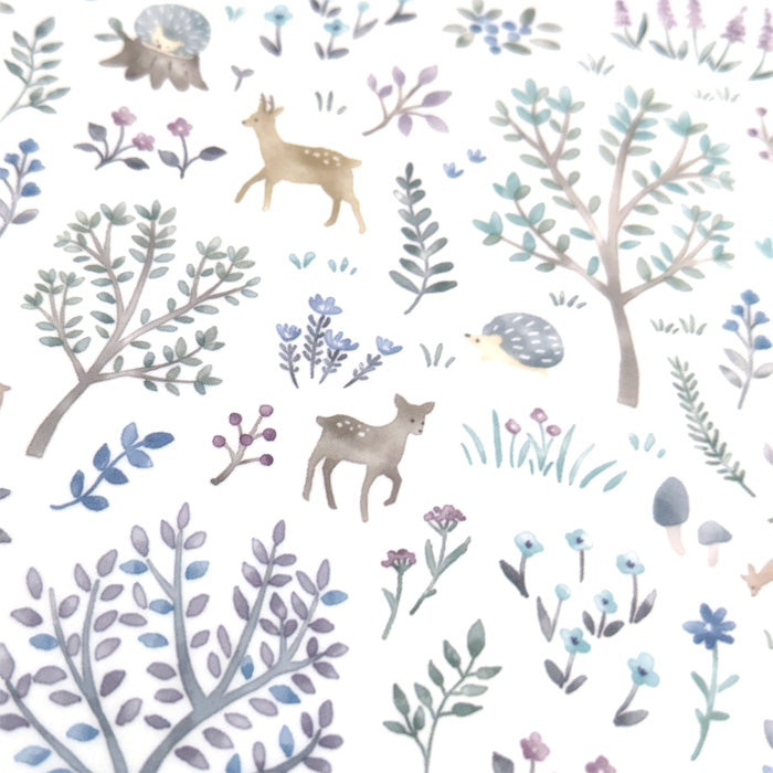 Mind Wave In The Forest Stickers Deer  Cute forest themed stickers. These Japanese stickers are perfect for planners, notebooks, and other papercraft projects. 