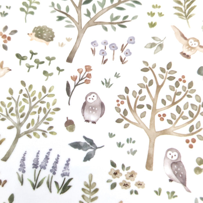 Mind Wave In The Forest Stickers Owl  Cute forest themed stickers. These Japanese stickers are perfect for planners, notebooks, and other papercraft projects. 