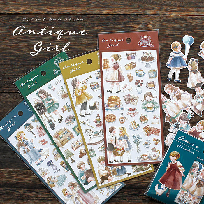 Mind Wave Antique Girl Sticker Snack Time  Enhance your papercraft projects with Mind Wave Girl Stickers. These vintage style stickers feature cute girls and are perfect for planners, notebooks, and more. 